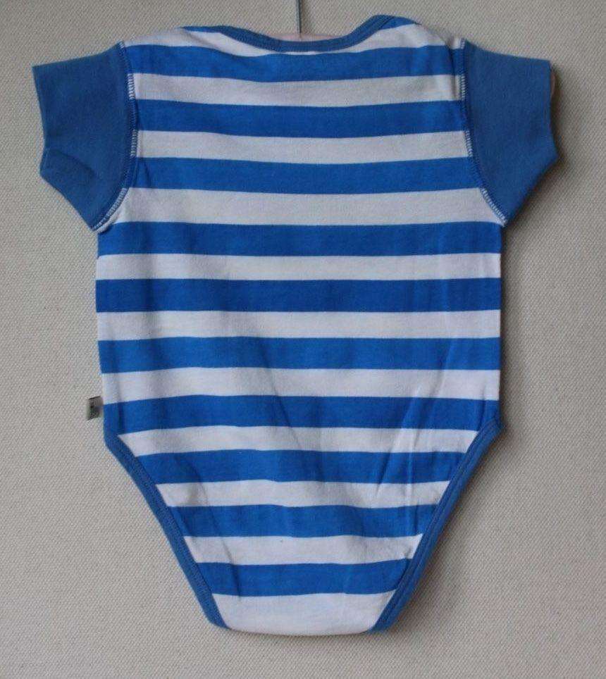 STELLA MCCARTNEY KIDS BLUE STRIPE HAWAIIAN BODYSUIT 18 MONTHS - Image 2