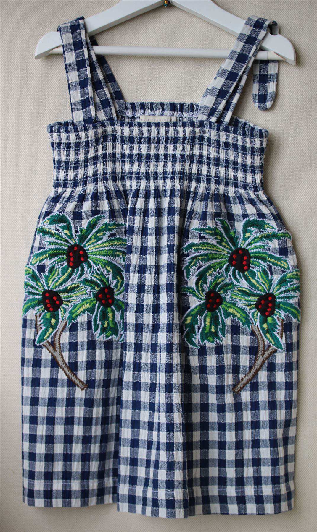STELLA MCCARTNEY KIDS BLUE & WHITE GINGHAM DRESS 5 YEARS - Image 2