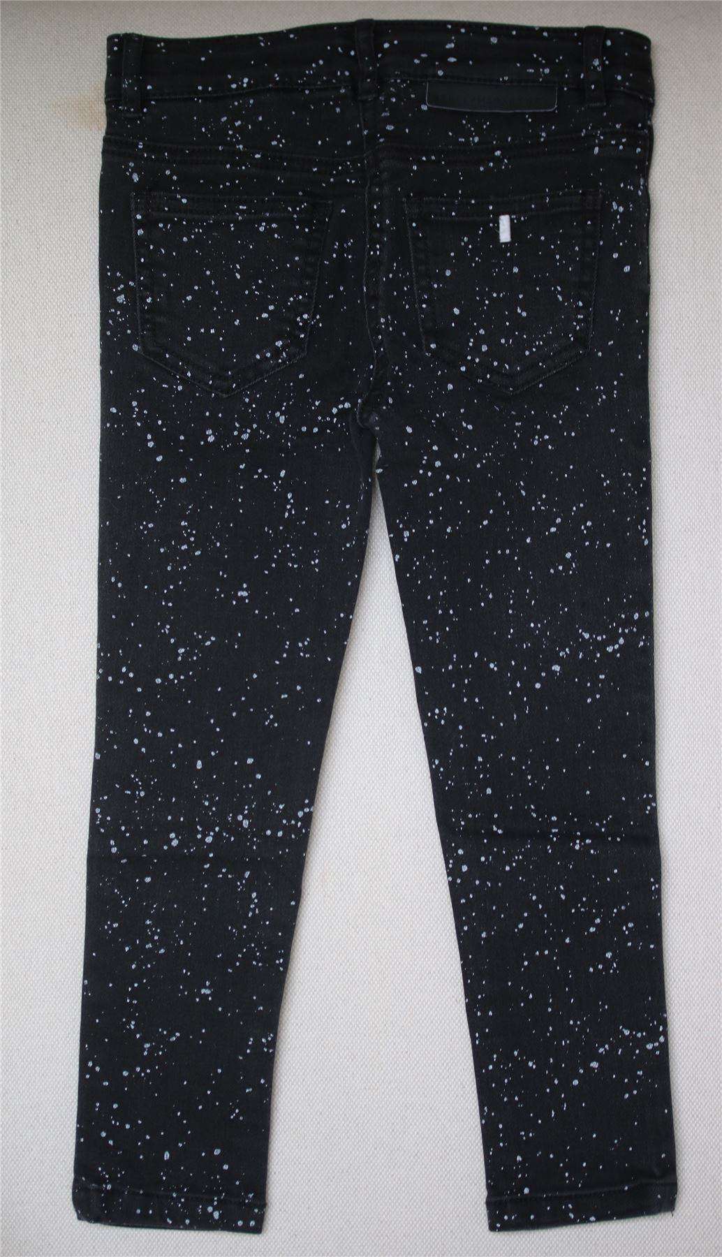 STELLA MCCARTNEY KIDS GIRLS BLACK PAINT SPLATTER JEANS 5 YEARS - Image 2