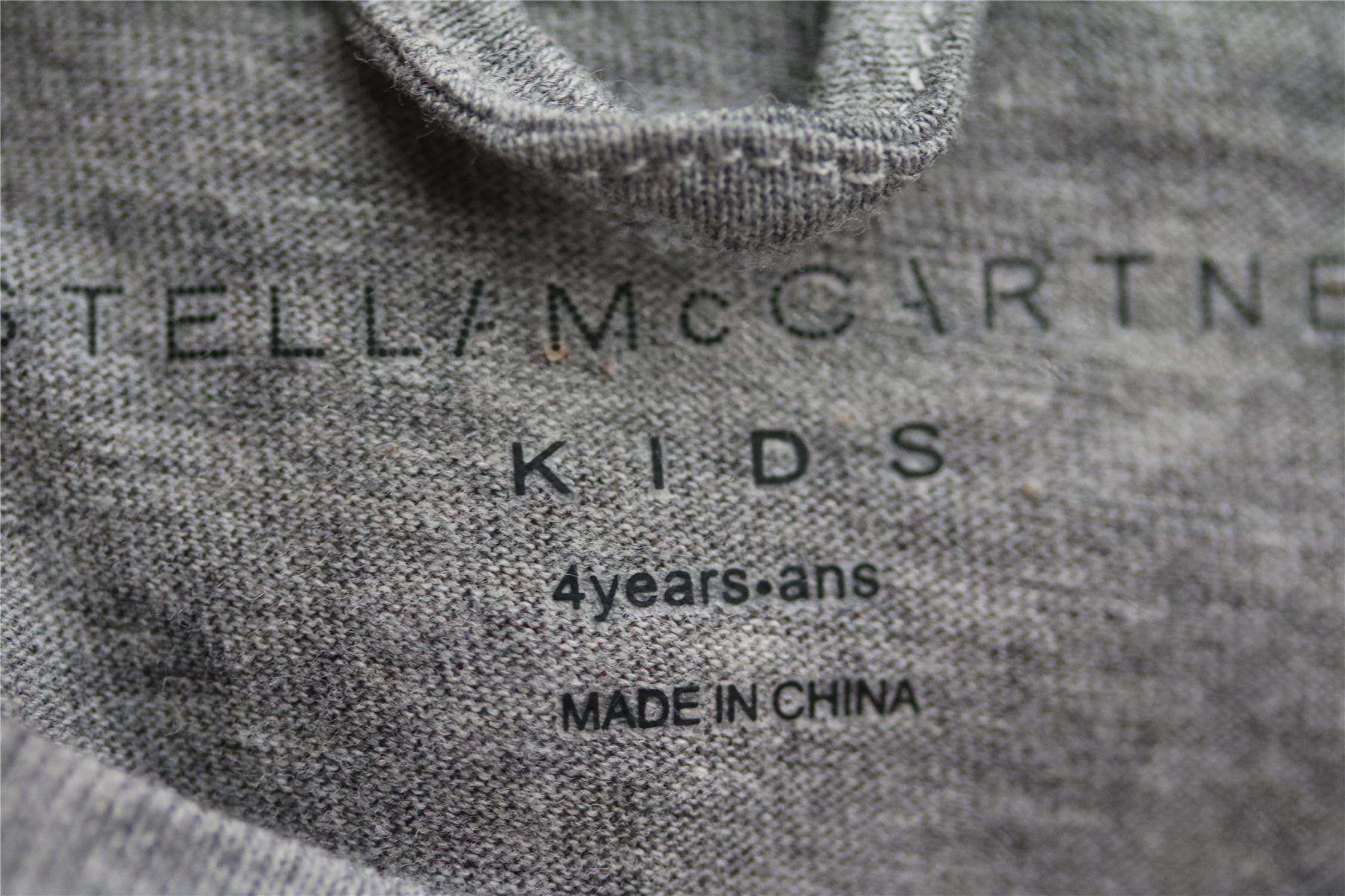 STELLA MCCARTNEY KIDS GIRLS GREY GHOSTY DRESS 4 YEARS - Image 5
