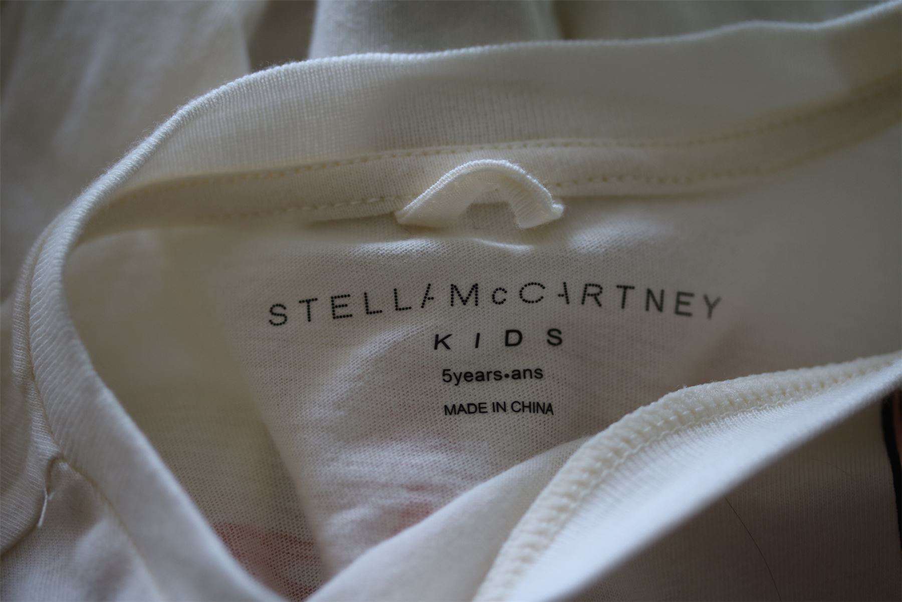 STELLA MCCARTNEY KIDS GIRLS IVORY SKATE ON PRINT FARAH TOP 5 YEARS - Image 3