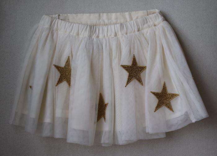 STELLA MCCARTNEY KIDS GIRLS IVORY TULLE HONEY SKIRT WITH GOLD STARS 4 YEARS - Image 4