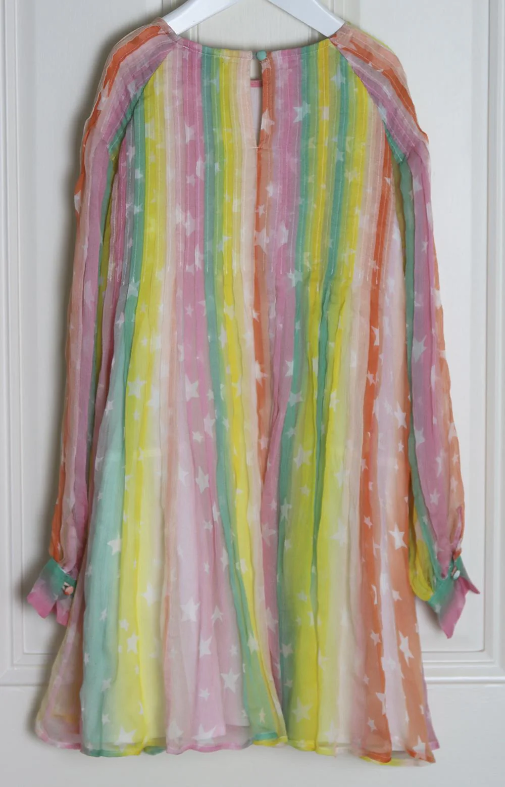 STELLA MCCARTNEY KIDS GIRLS RAINBOW SILK DRESS 8 YEARS - Image 3