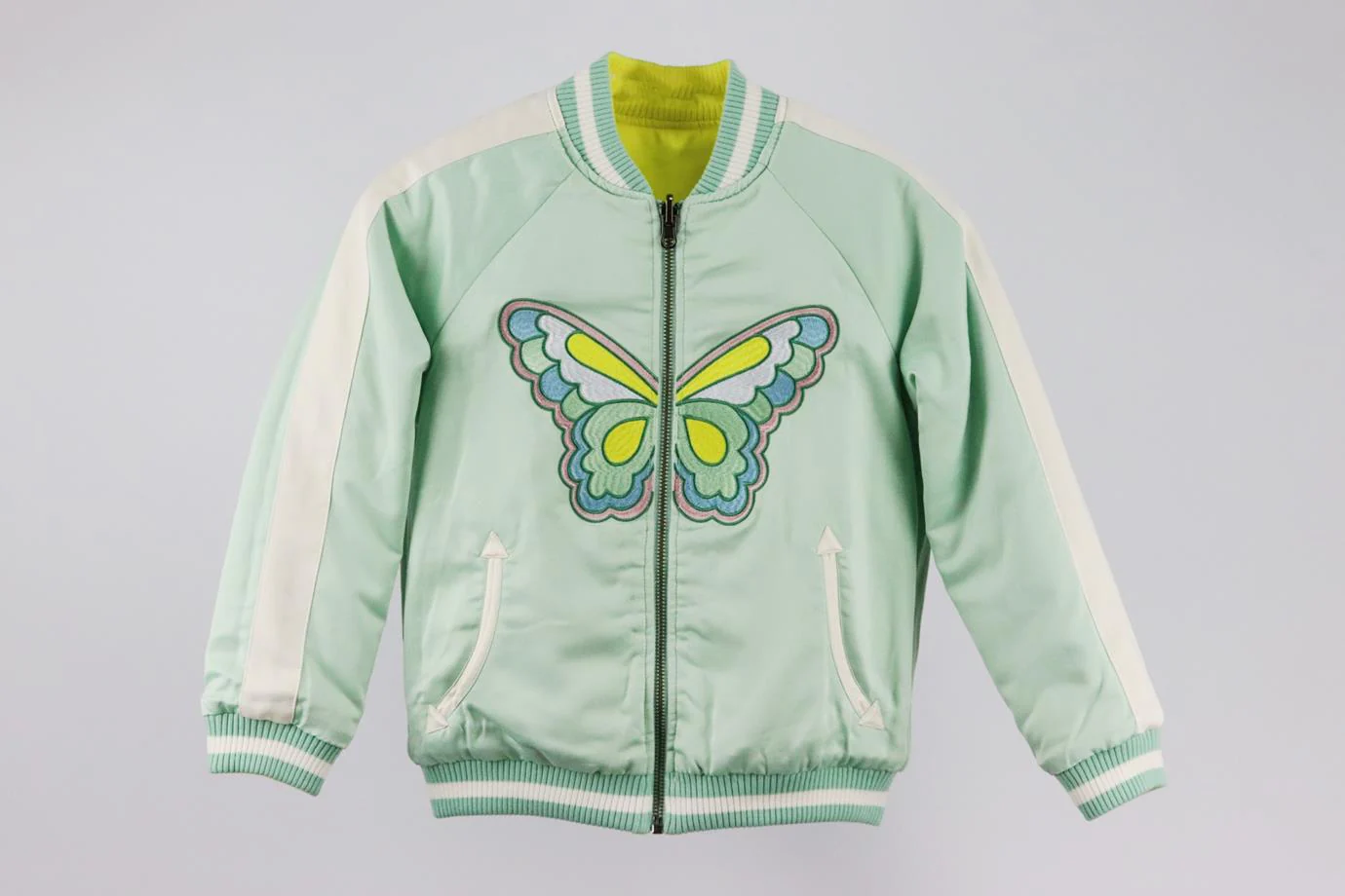 STELLA MCCARTNEY KIDS GIRLS RESERSIBLE BUFFERFLY JACKET 8 YEARS - Image 2