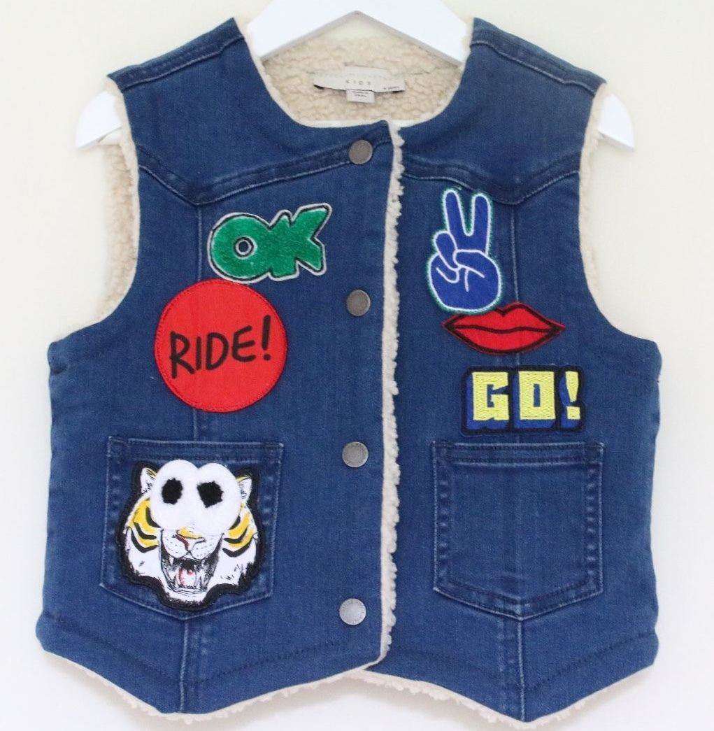 STELLA MCCARTNEY KIDS GIRLS ROYCE COTTON DENIM ROYCE WAISTCOAT 4 YEARS - Image 2
