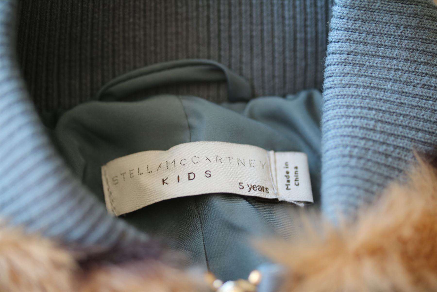 STELLA MCCARTNEY KIDS GIRLS TIGER FAUX FUR BOMBER JACKET 5 YEARS - Image 4