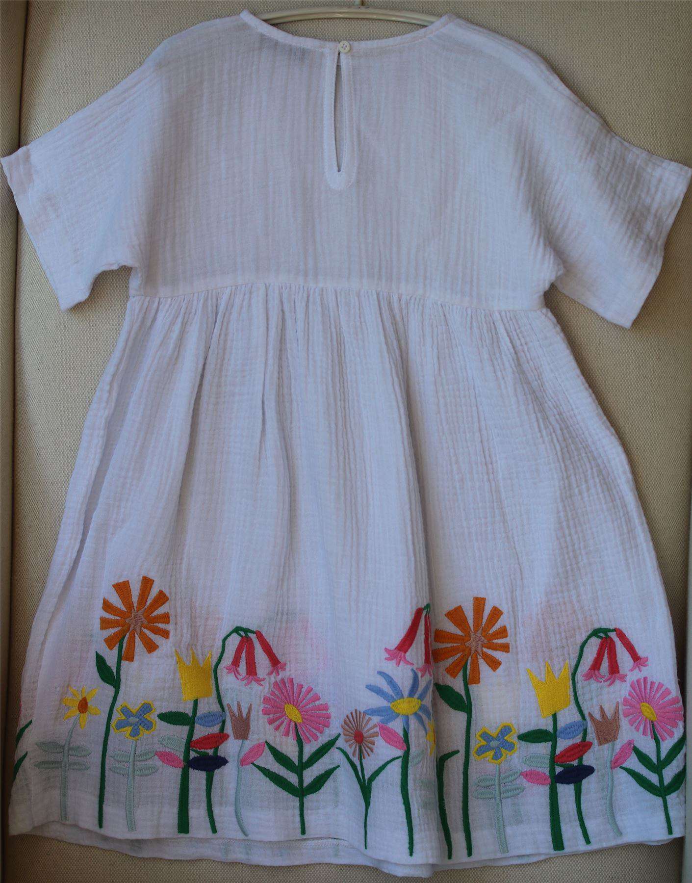 STELLA MCCARTNEY KIDS GIRLS WHITE CORIE EMBROIDERED DRESS 5 YEARS - Image 2