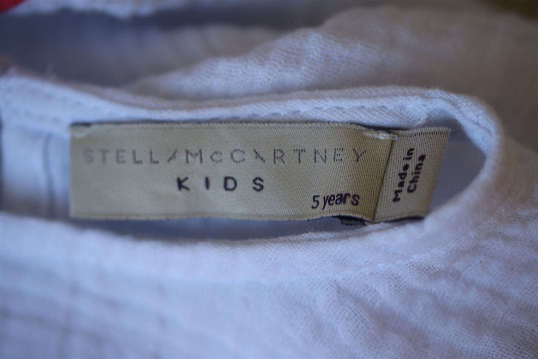 STELLA MCCARTNEY KIDS GIRLS WHITE CORIE EMBROIDERED DRESS 5 YEARS - Image 3