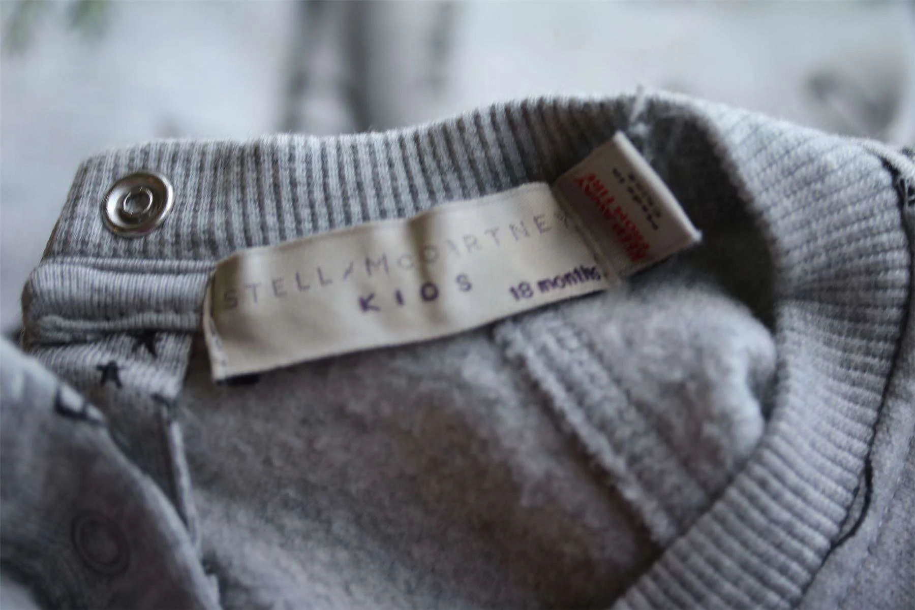 STELLA MCCARTNEY KIDS GREY ORGANIC COTTON CIRCUS PRINT BABYGROW 18 MONTHS - Image 4