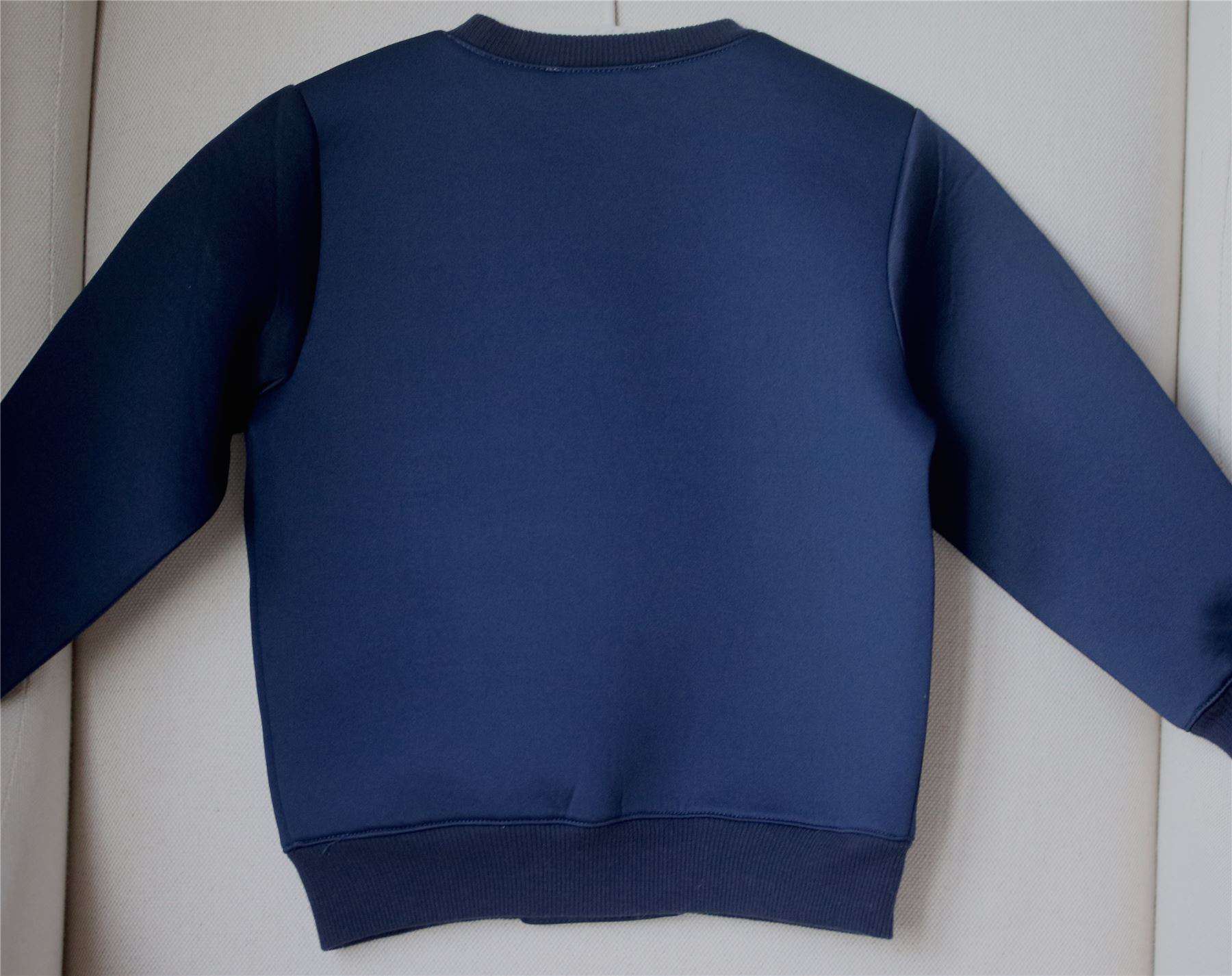 STELLA MCCARTNEY KIDS NAVY BLUE NEOPRENE REEVE SWEATER 4 YEARS - Image 4