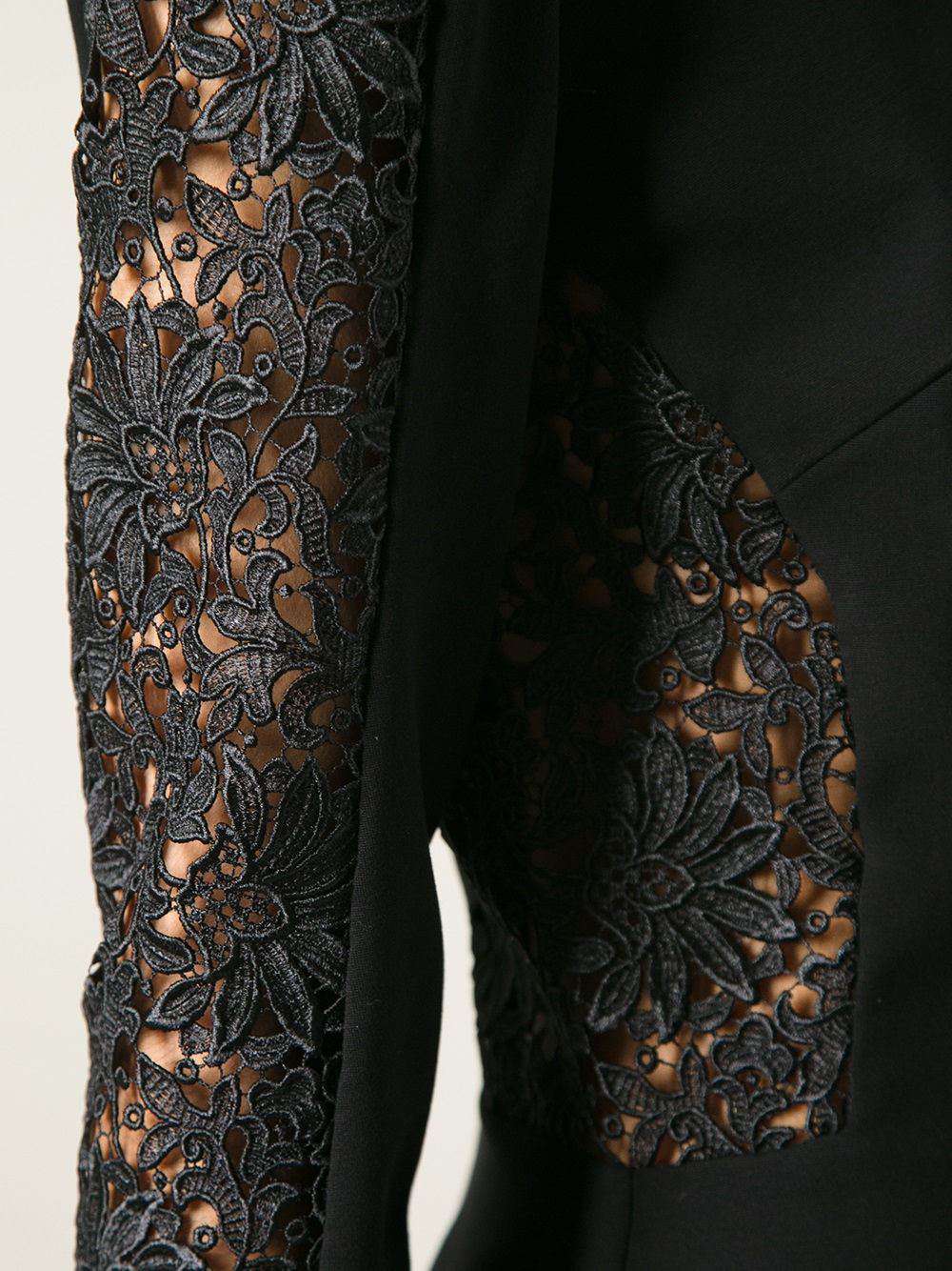 STELLA MCCARTNEY LACE INSERT JERSEY DRESS IT 40 UK 8 - Image 2