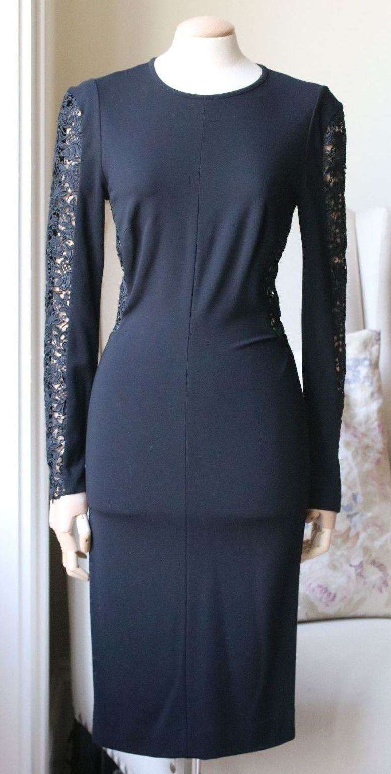 STELLA MCCARTNEY LACE INSERT JERSEY DRESS IT 40 UK 8 - Image 5