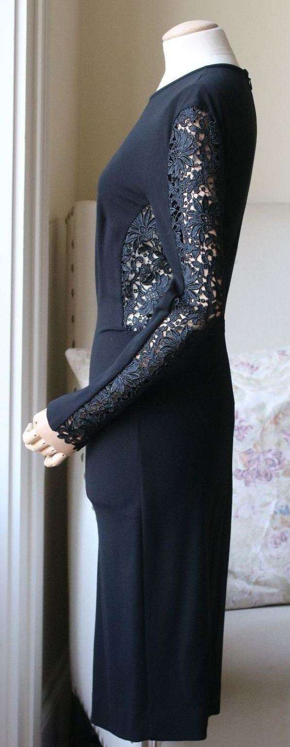 STELLA MCCARTNEY LACE INSERT JERSEY DRESS IT 40 UK 8 - Image 7