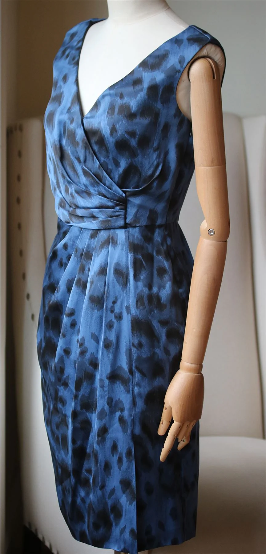 STELLA MCCARTNEY LEOPARD PRINT SILK DRESS IT 40 UK 8 - Image 3