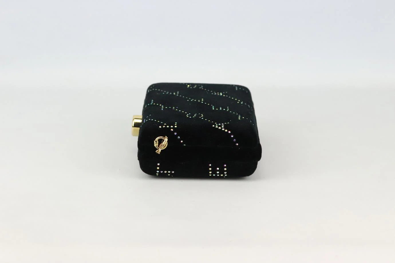 STELLA MCCARTNEY LOGO EMBELLISHED VELVET CLUTCH - Image 6