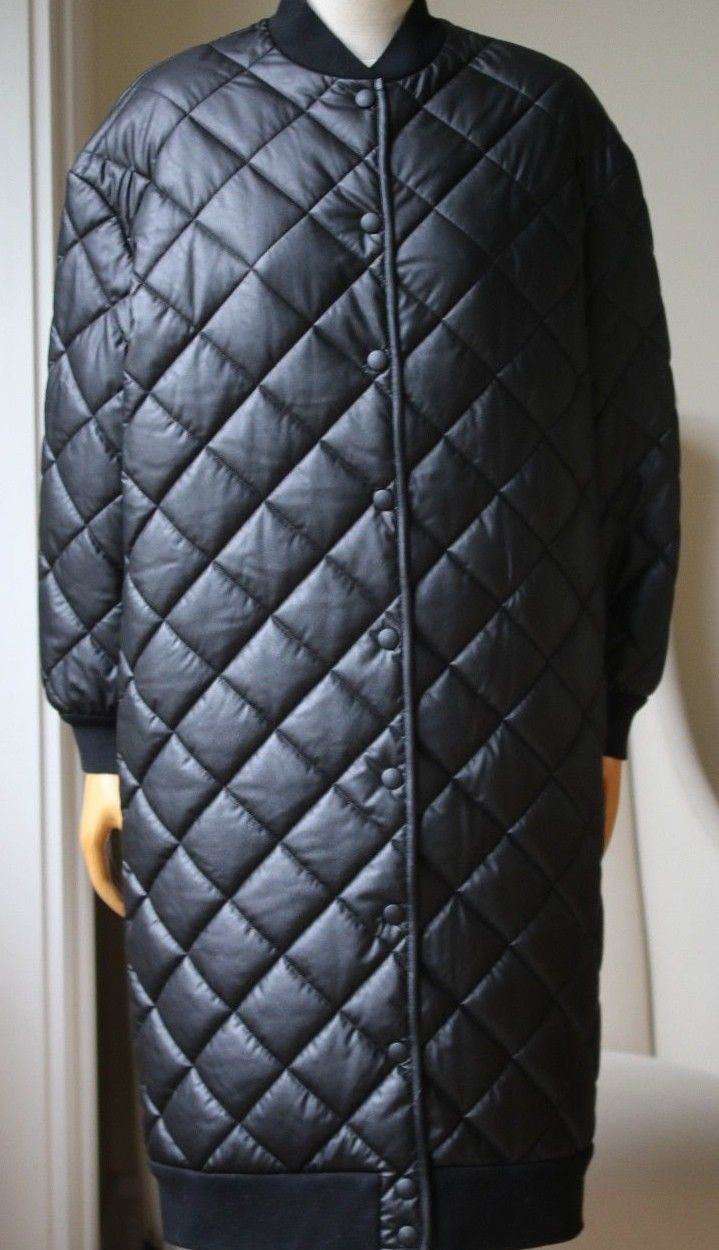 STELLA MCCARTNEY MARISA QUILTED FAUX LEATHER COAT UK 8 - Image 4