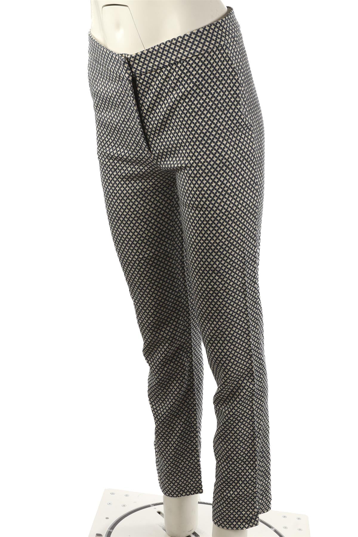 STELLA MCCARTNEY NAVY CREPE STRAIGHT LEG PANTS IT 40 UK 8 - Image 3
