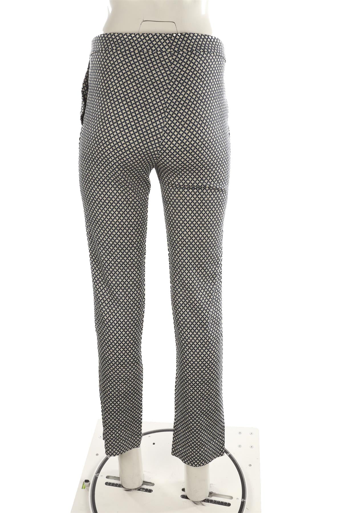 STELLA MCCARTNEY NAVY CREPE STRAIGHT LEG PANTS IT 40 UK 8 - Image 4