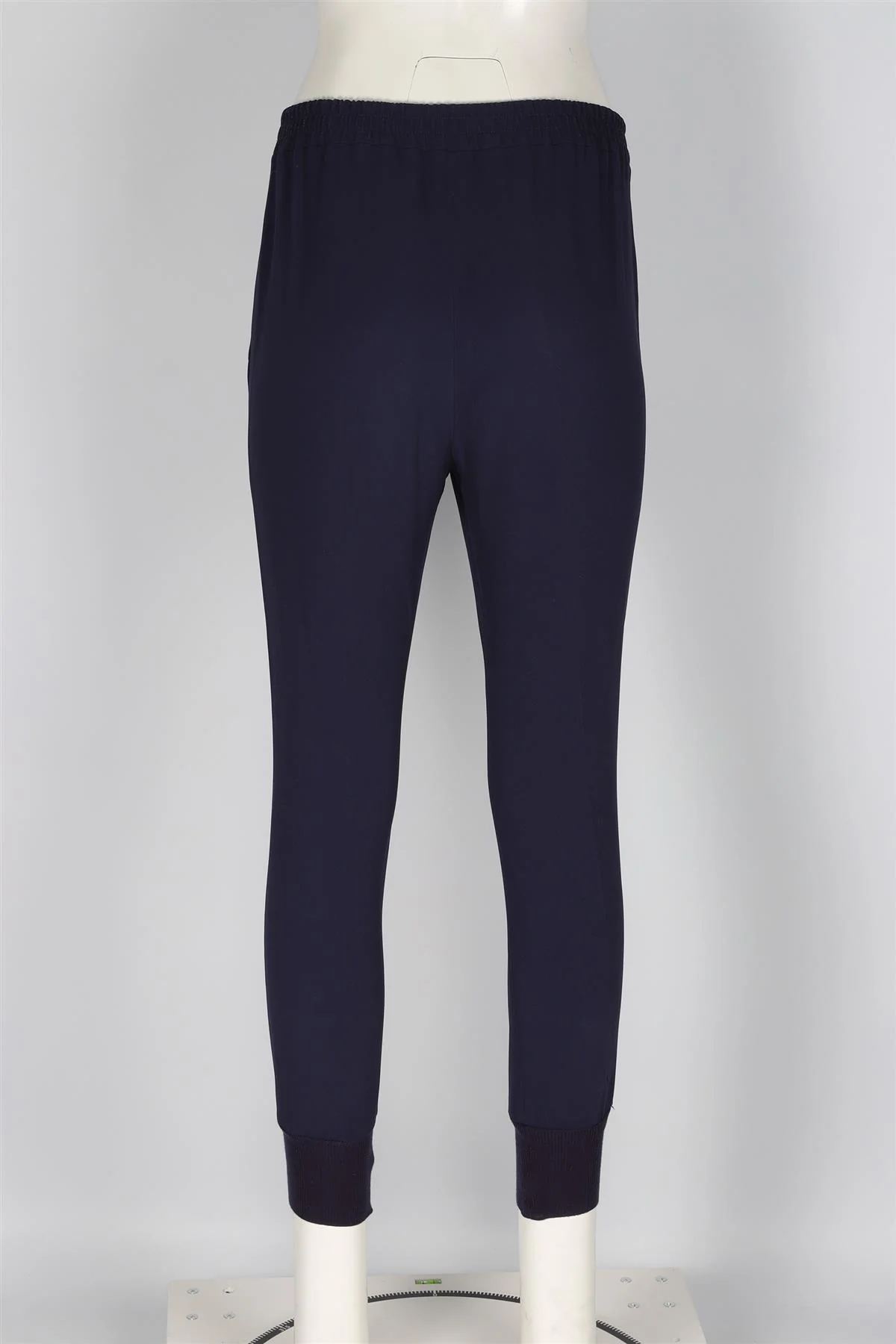 STELLA MCCARTNEY NAVY CREPE TAPERED PANTS IT 36 UK 4 - Image 4