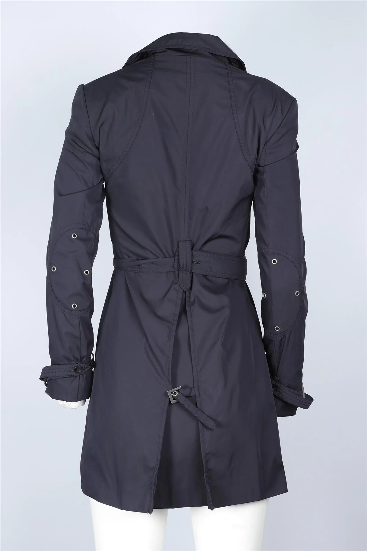 STELLA MCCARTNEY NAVY NYLON TRENCH COAT IT 40 UK 8 - Image 4