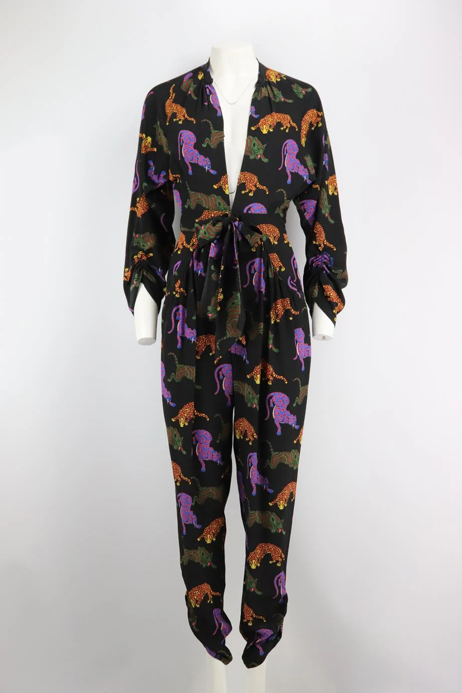 STELLA MCCARTNEY PRINTED SILK JUMPSUIT IT 38 UK 6 - Image 2