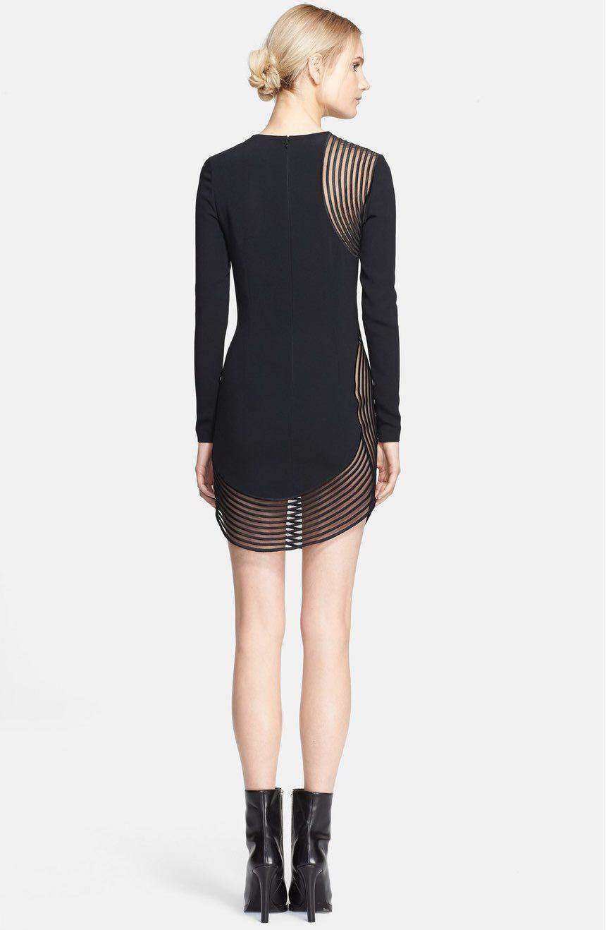 STELLA MCCARTNEY RIB WAVE MESH JERSEY CREPE DRESS IT 38 UK 6 - Image 7