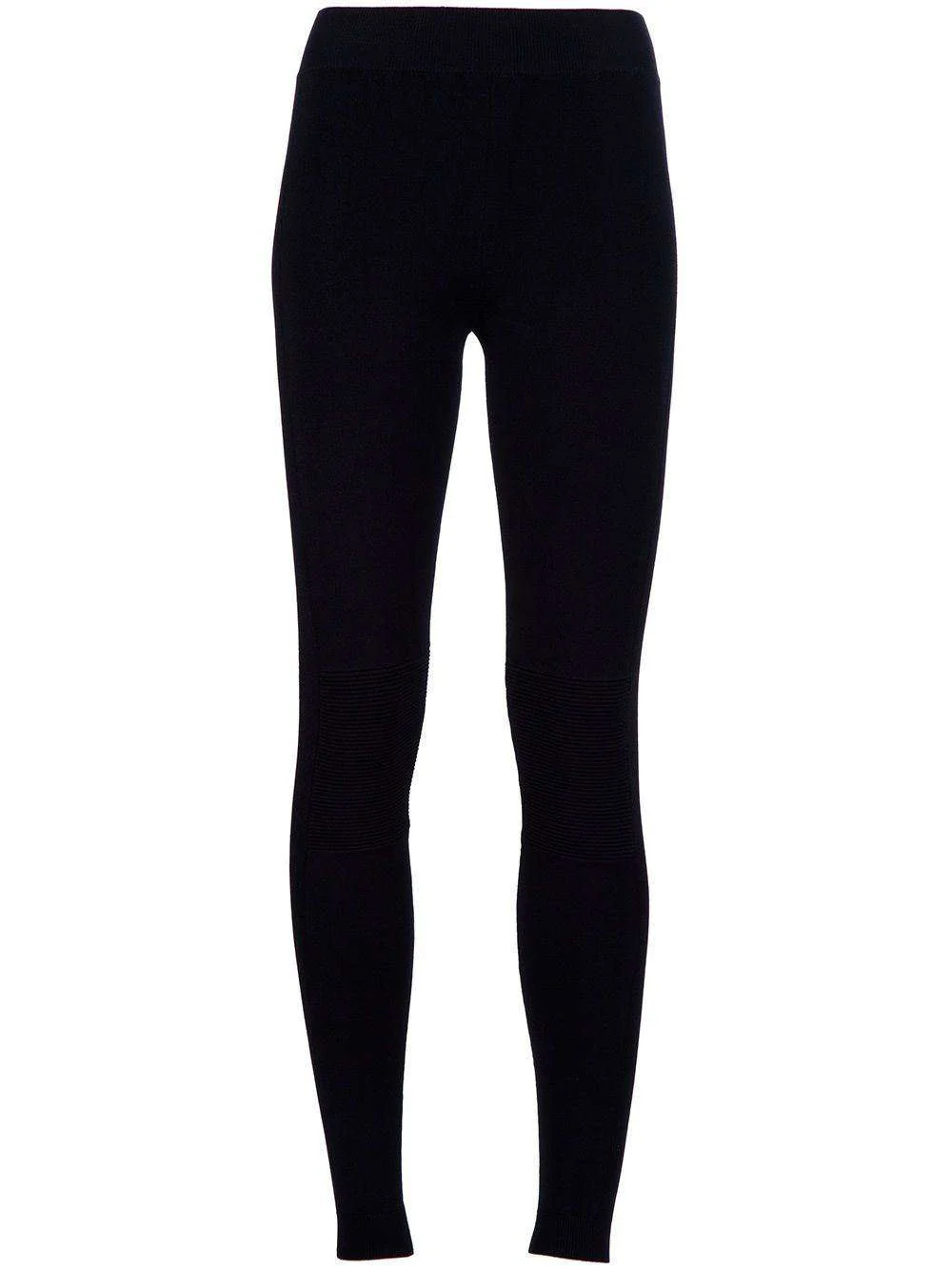 STELLA MCCARTNEY RIBBED BLACK JODPHURS LEGGINGS IT 36 UK 4-6 - Image 4