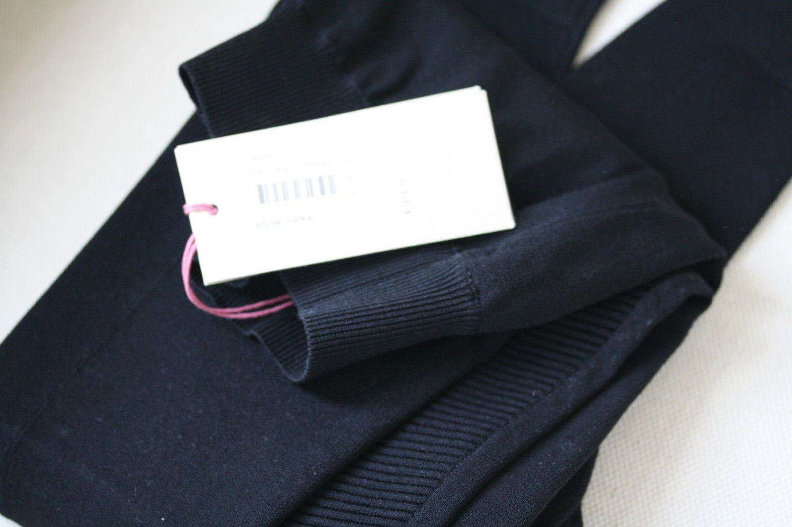 STELLA MCCARTNEY RIBBED BLACK JODPHURS LEGGINGS IT 36 UK 4-6 - Image 5