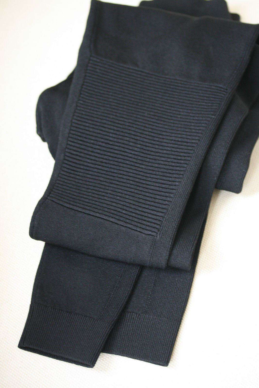 STELLA MCCARTNEY RIBBED BLACK JODPHURS LEGGINGS IT 36 UK 4-6 - Image 6