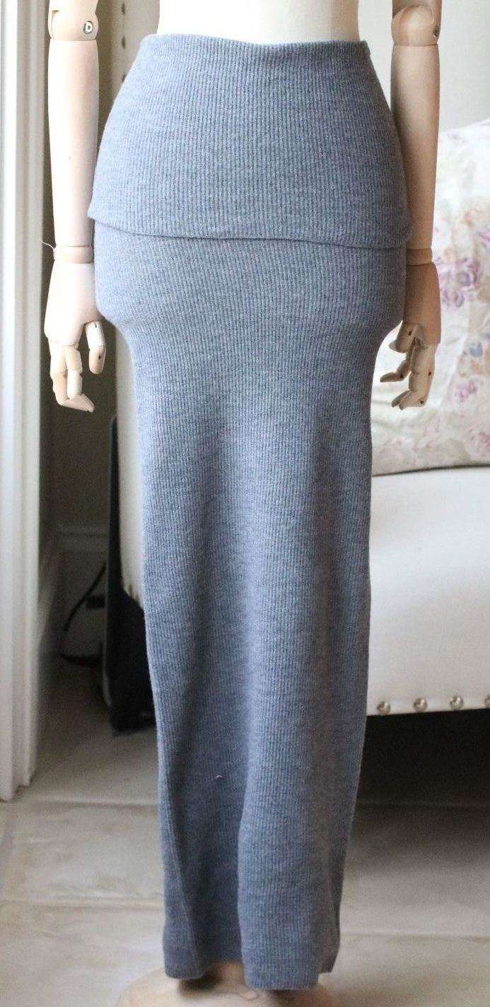 STELLA MCCARTNEY RIBBED DESIGN MAXI SKIRT UK 6/8 - Image 2