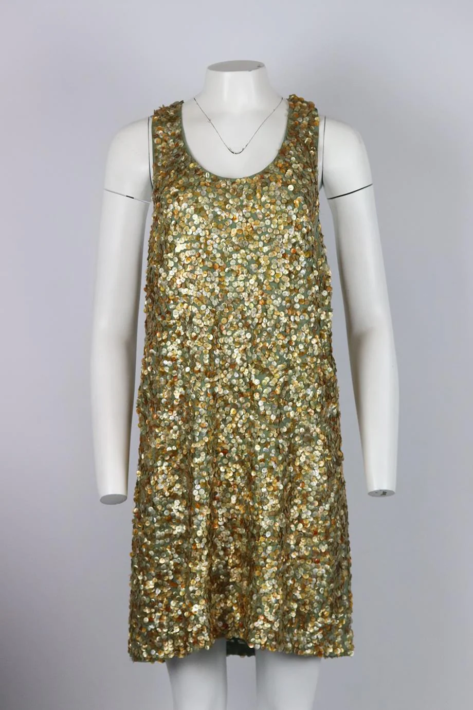 STELLA MCCARTNEY SEQUINED SILK MINI DRESS IT 42 UK 10 - Image 2