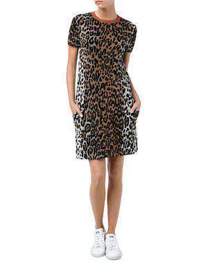 STELLA MCCARTNEY SHORT SLEEVE CHEETAH PRINT SHIFT DRESS IT 40 UK 8 - Image 2
