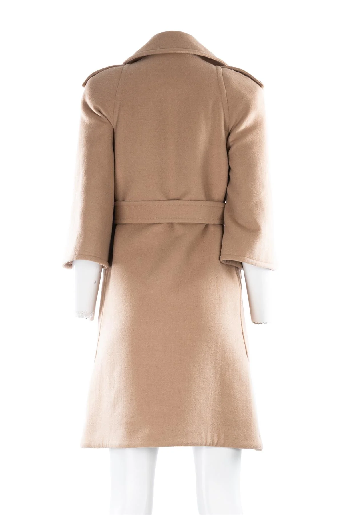 STELLA MCCARTNEY TAN CAMEL AND WOOL COAT IT 38 UK 6 - Image 4