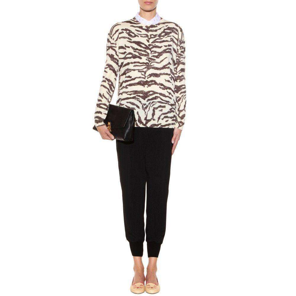 STELLA MCCARTNEY TIGER AND LEOPARD PRINT WOOL SWEATER IT 38 UK 6 - Image 3