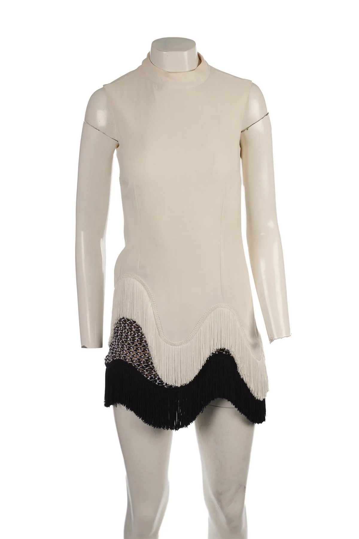 STELLA MCCARTNEY WHITE CREPE MINI DRESS IT 38 UK 6 - Image 2