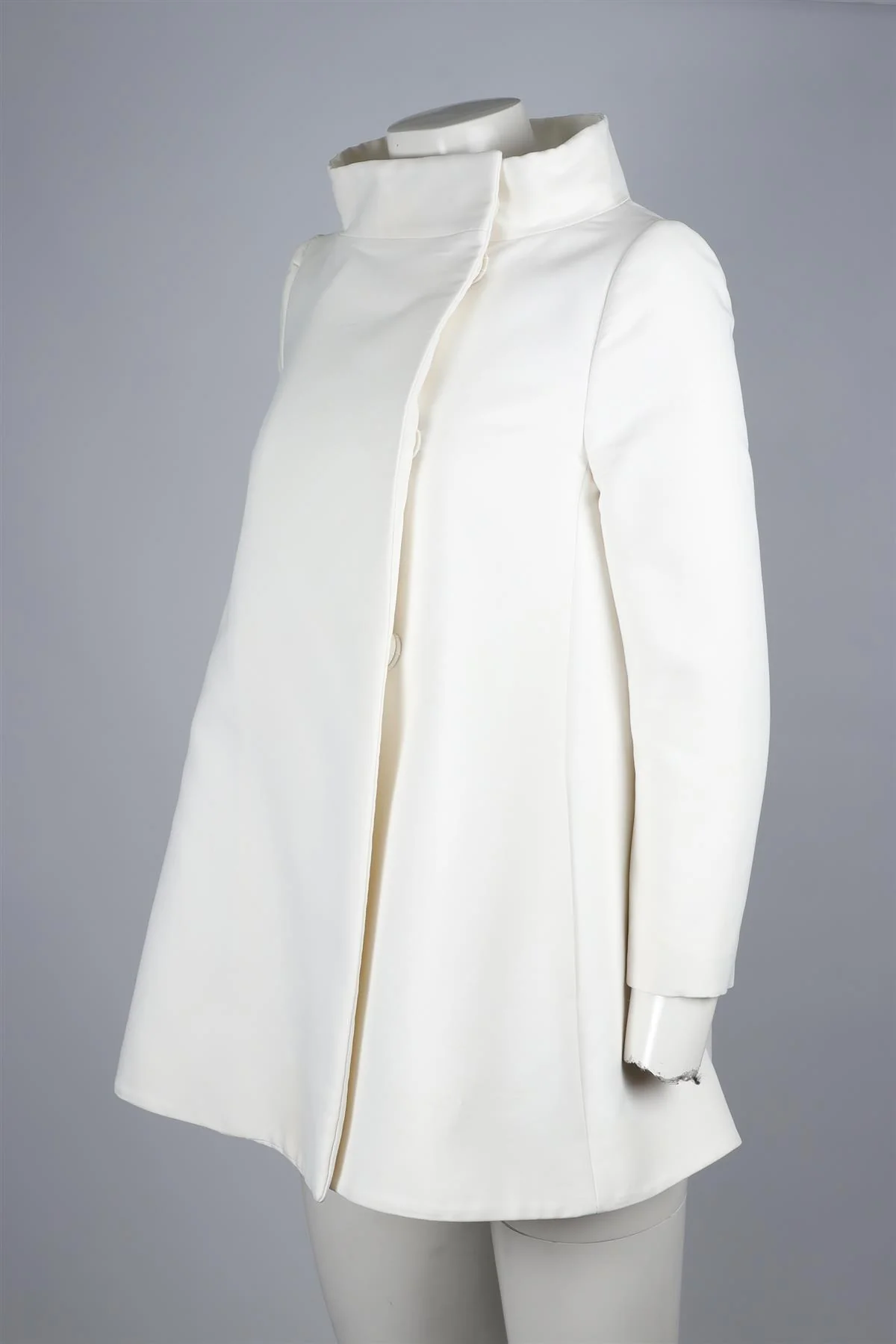 STELLA MCCARTNEY WHITE SILK COAT IT 38 UK 6 - Image 3