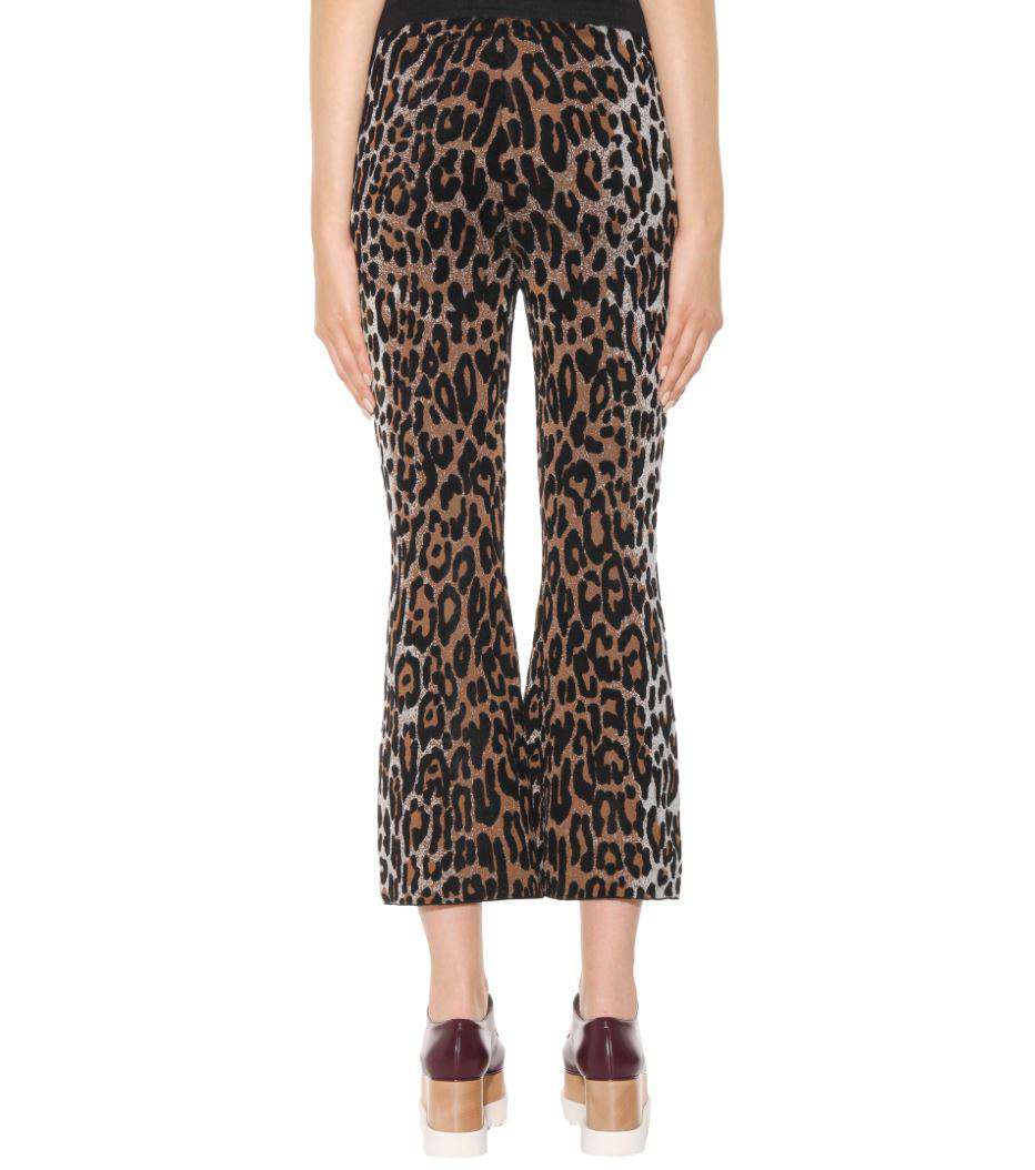 STELLA MCCARTNEY WOOL-BLEND KNITTED CROPPED FLARED TROUSERS IT 36 UK 4 - Image 6