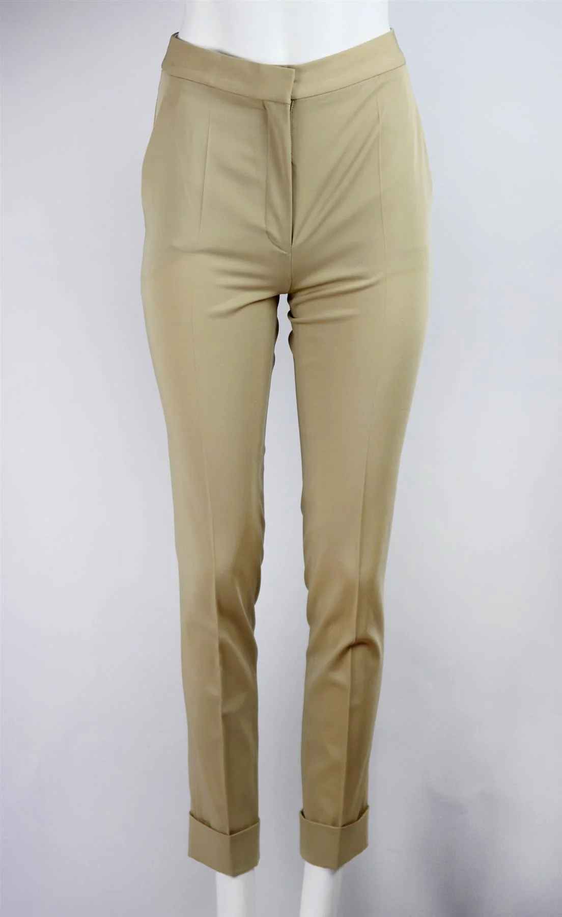STELLA MCCARTNEY WOOL TWILL STRAIGHT LEG PANTS IT 38 UK 6 - Image 2