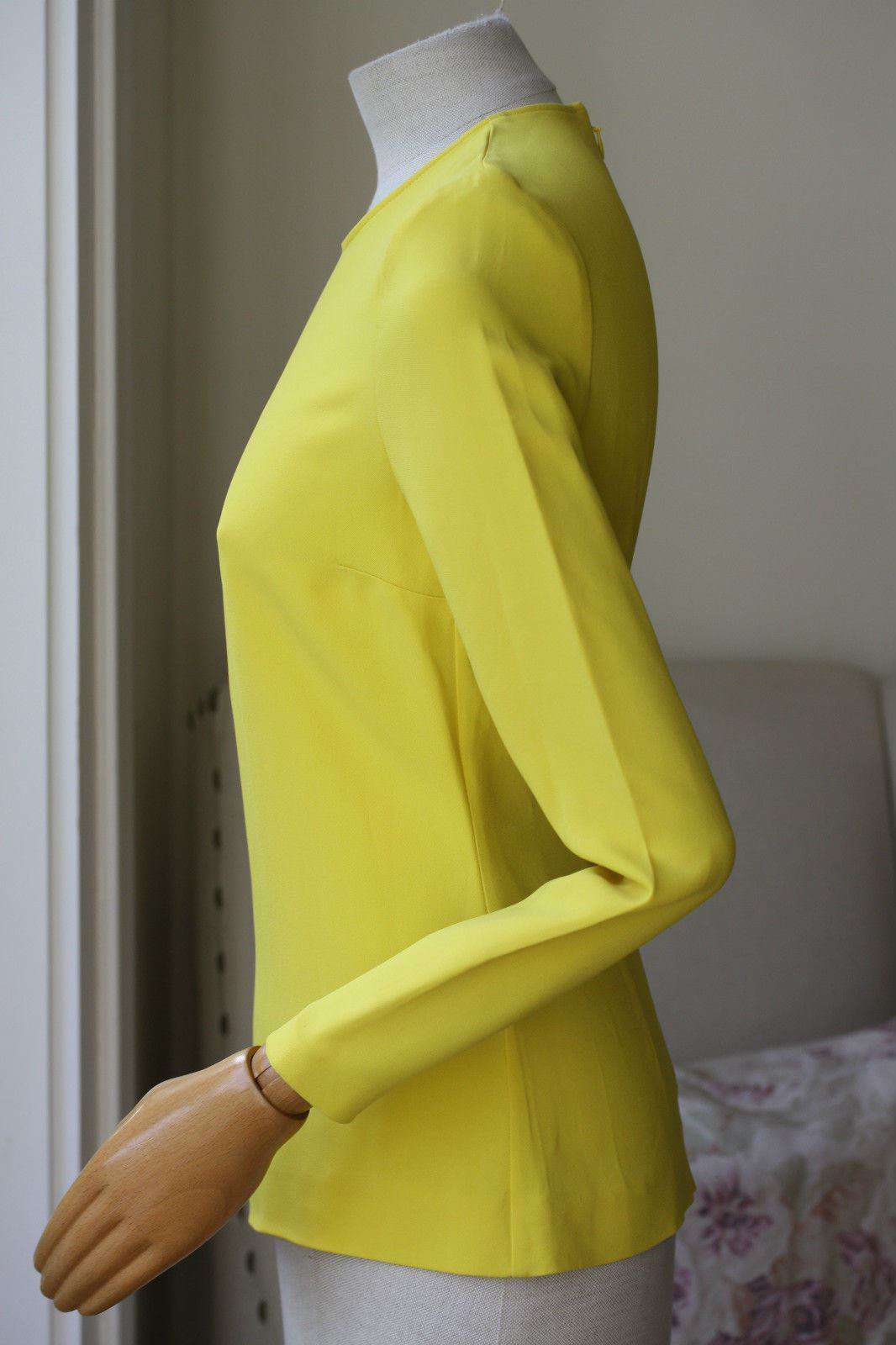 STELLA MCCARTNEY YELLOW ZIP BLOUSE IT 38 UK 6 - Image 7