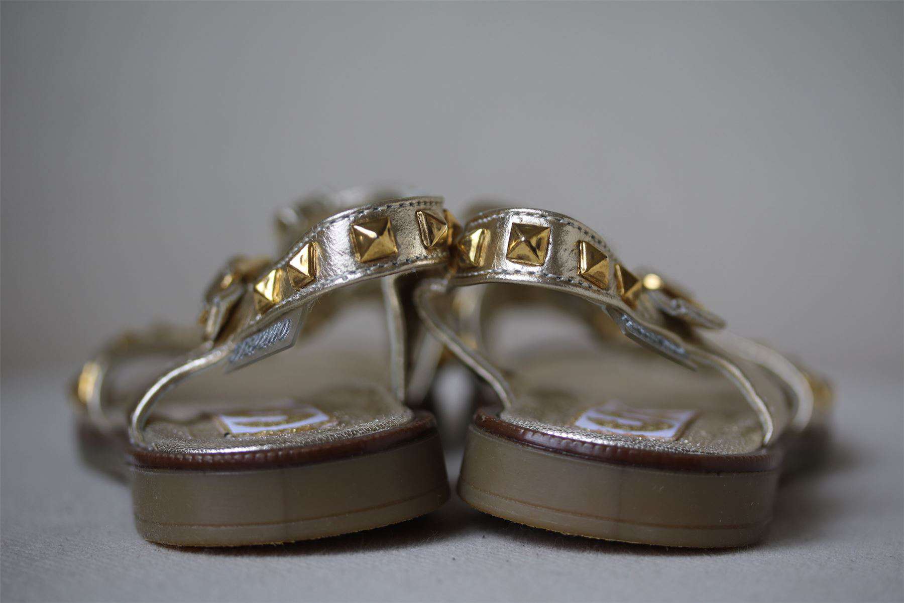 STEP2WO GIRLS GOLD STUD SANDALS EU 27 UK 9 - Image 3