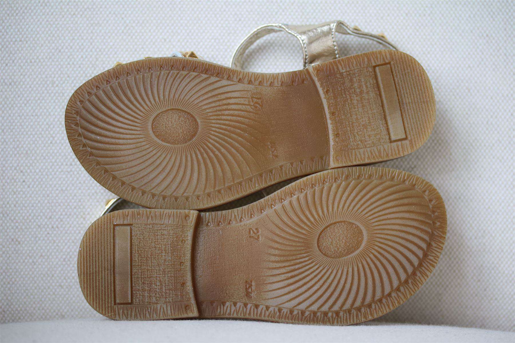 STEP2WO GIRLS GOLD STUD SANDALS EU 27 UK 9 - Image 4
