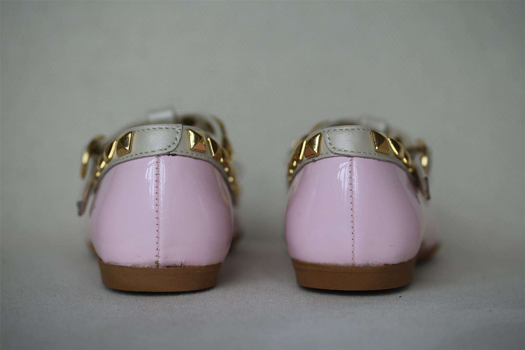STEP2WO GIRLS PINK PATENT T-BAR SHOES EU 24 UK 7 - Image 4