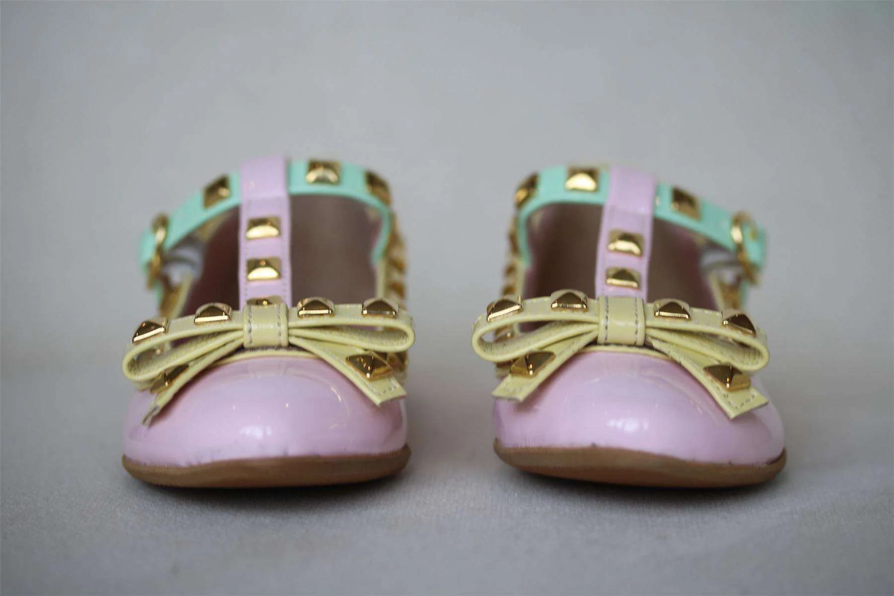 STEP2WO GIRLS PINK, YELLOW & GREEN T-BAR SHOES EU 24 UK 7 - Image 3