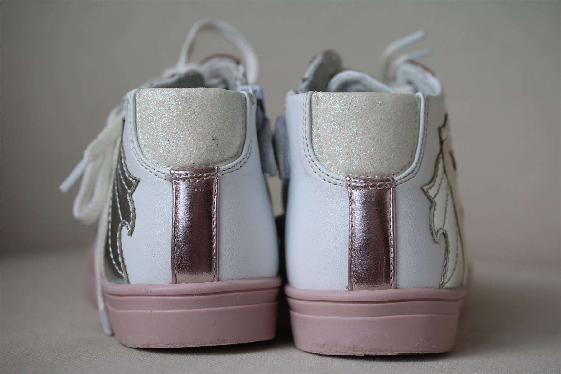 STEP2WO GIRLS WHITE HIGH-TOP TRAINERS EU 29 UK 11 - Image 3