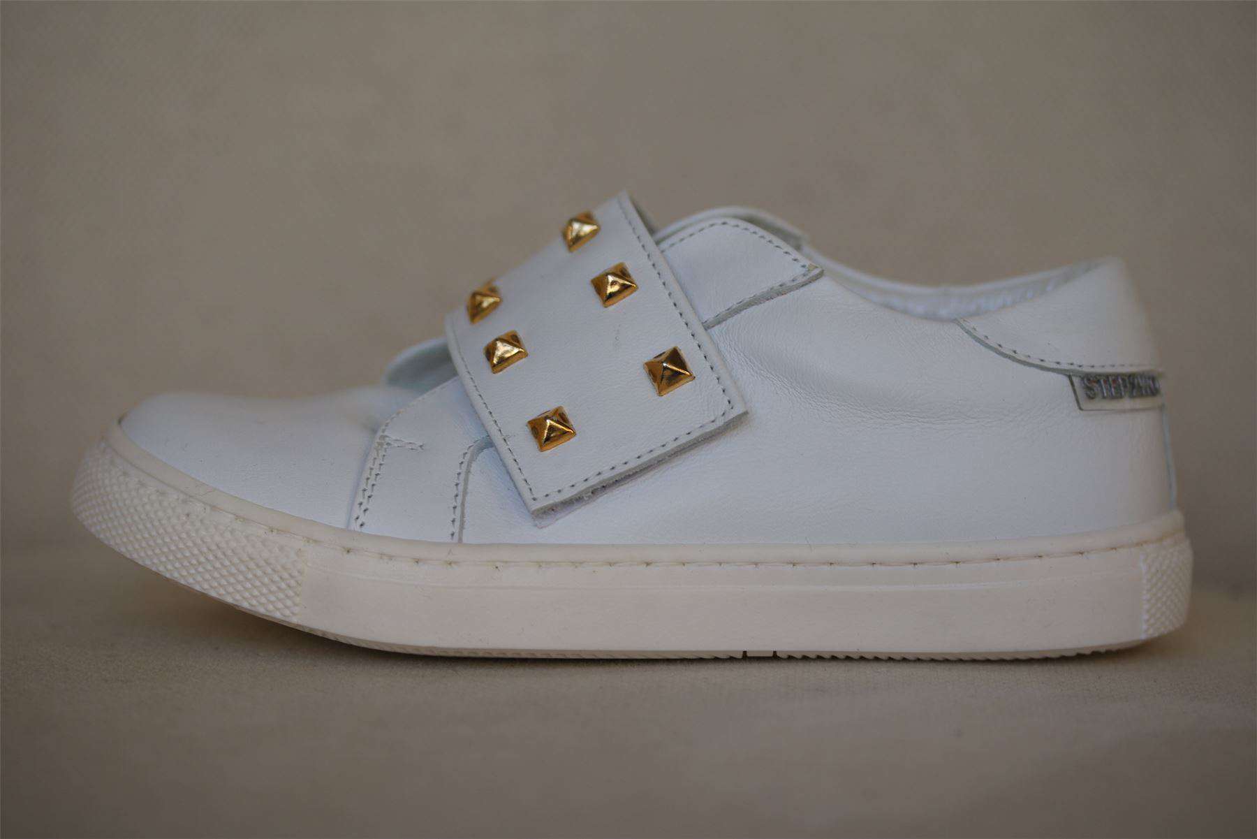STEP2WO GIRLS WHITE LEATHER SNEAKERS EU 24 UK 7 - Image 4