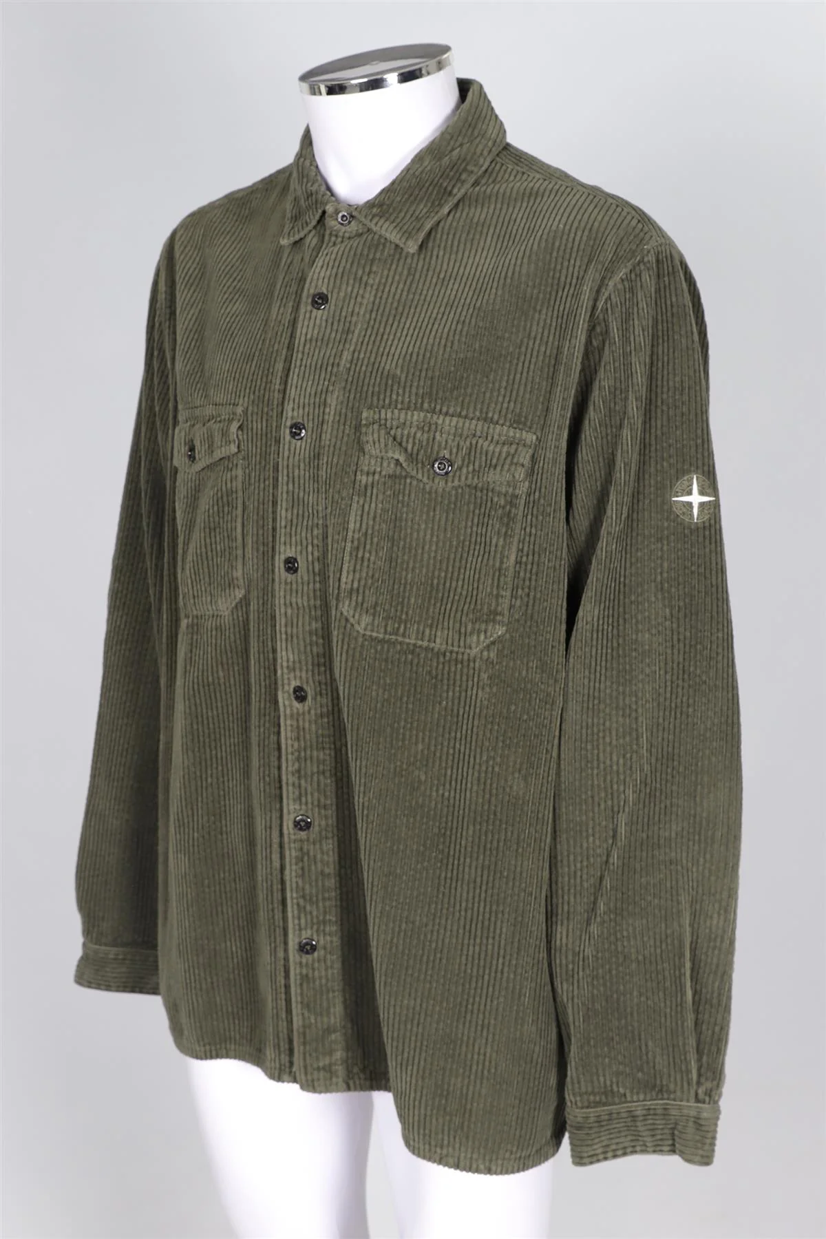 STONE ISLAND GREEN MEN'S CORDUROY SHIRT 3XLARGE - Image 3