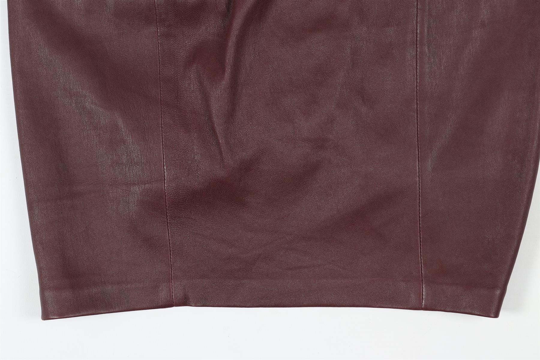 STOULS MAUVE LEATHER MINI SKIRT SMALL - Image 5