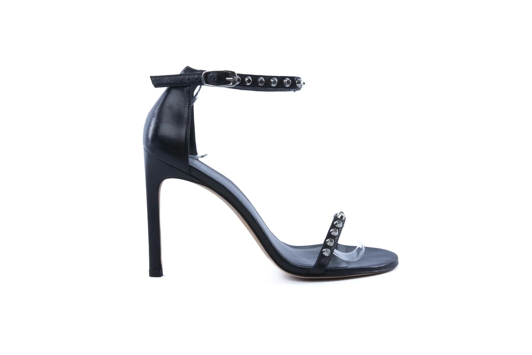STUART WEITZMAN BLACK LEATHER SANDALS US 7.5 UK 4.5 EU 37.5 - Image 2