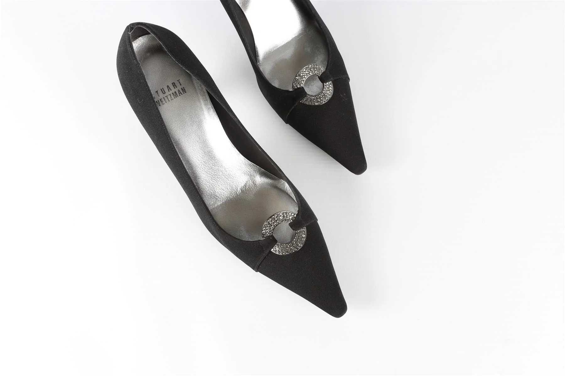 STUART WEITZMAN BLACK SATIN PUMPS EU 37 UK 4 US 7 - Image 4