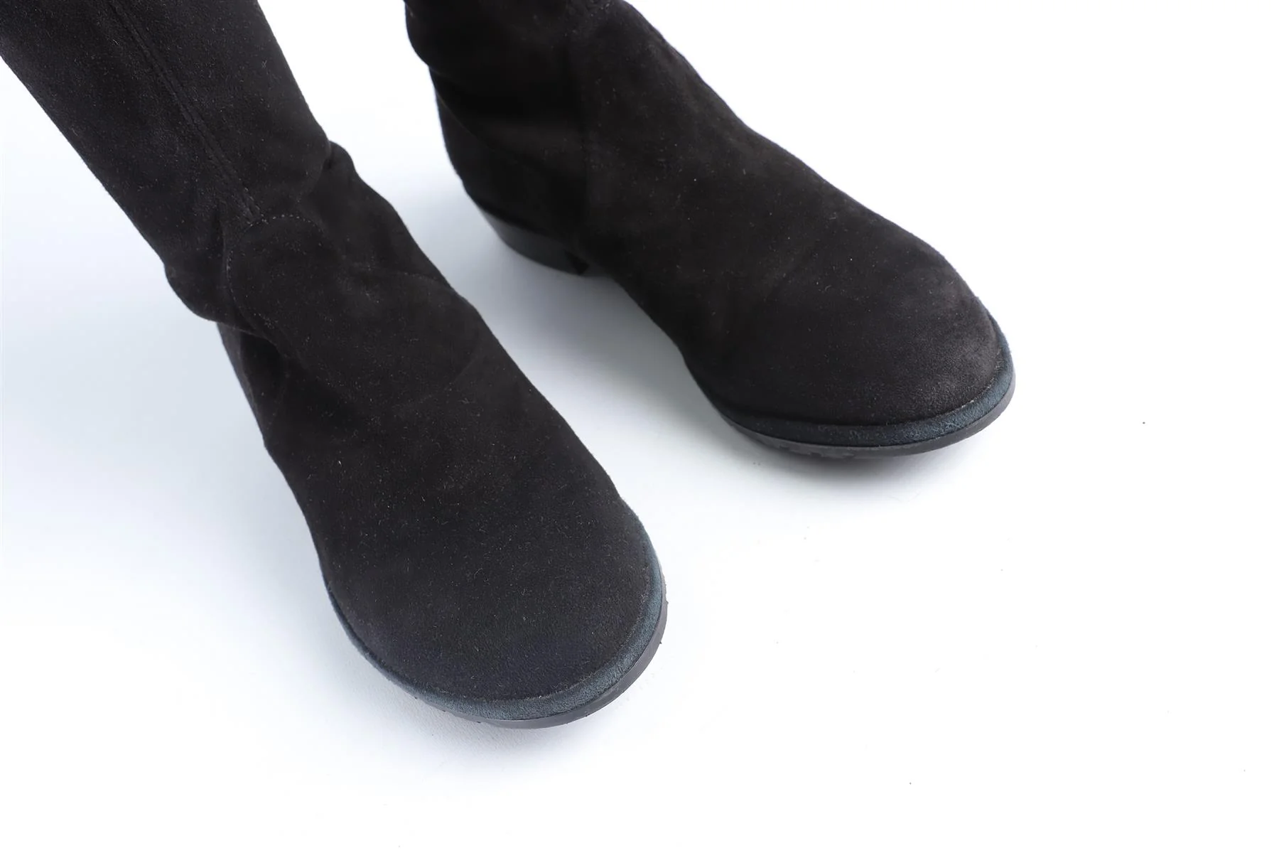 STUART WEITZMAN BLACK SUEDE OVER THE KNEE BOOTS US 7 EU 37 US 4 - Image 4